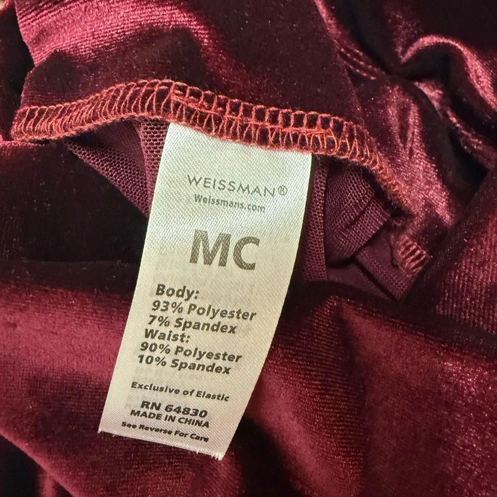 Weissman Mixify Plush Waistband Long Mesh Dance Skirt Burgundy NEW Medium Child